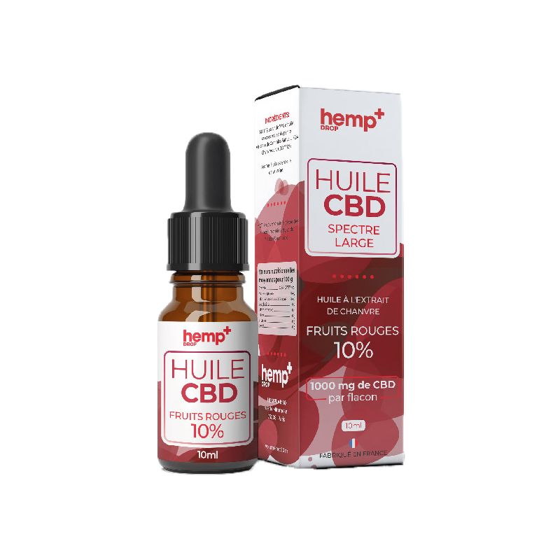 Huile CBD 10ml Fruits rouges - HempDrop
